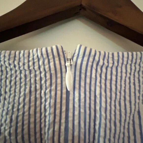 J. Crew Blue and White Striped Midi Dress - Picture 3 of 8